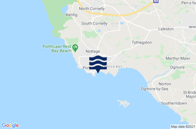 Mappa delle maree di Porthcawl Harbour, United Kingdom