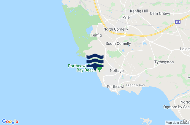 Mappa delle maree di Porthcawl Point, United Kingdom