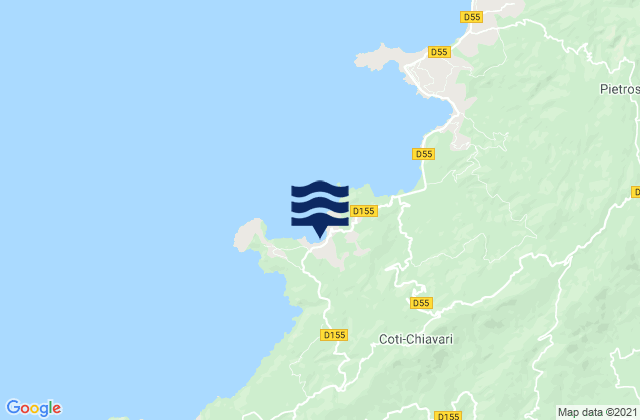 Mappa delle maree di Portigliolo, France