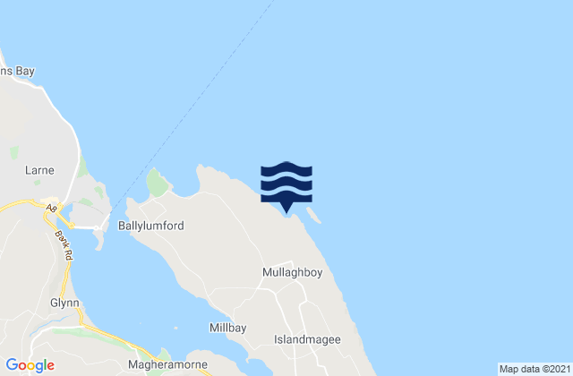 Mappa delle maree di Portmuck Bay, United Kingdom