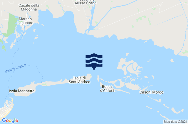 Mappa delle maree di Porto Buso, Italy