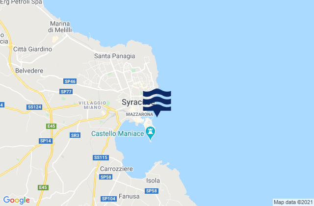 Mappa delle maree di Porto Piccolo, Italy