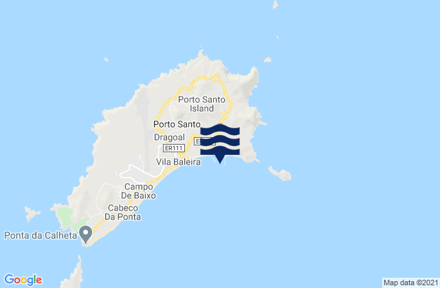 Mappa delle maree di Porto Santo, Portugal