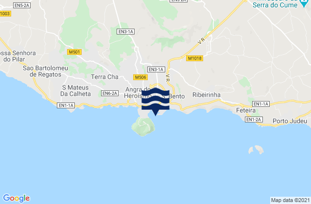 Mappa delle maree di Porto de Angra Ilha Terceira, Portugal