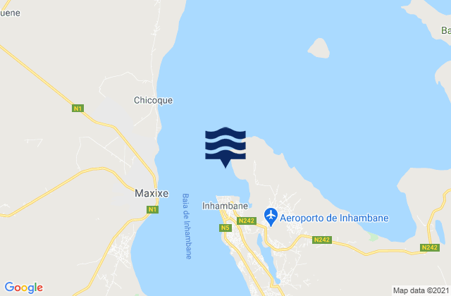 Mappa delle maree di Porto de Inhambane, Mozambique