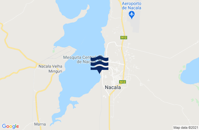 Mappa delle maree di Porto de Nacala, Mozambique