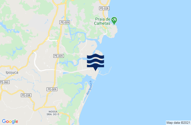 Mappa delle maree di Porto de Suape, Brazil