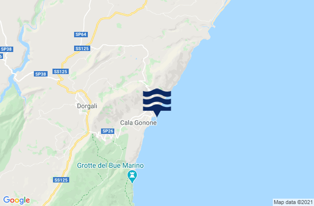 Mappa delle maree di Porto di Cala Gonone, Italy