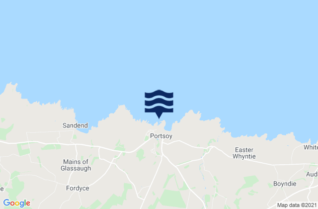 Mappa delle maree di Portsoy, United Kingdom