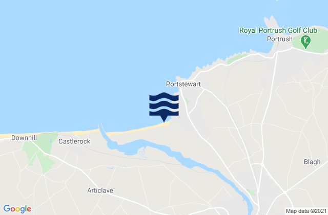 Mappa delle maree di Portstewart Beach, United Kingdom