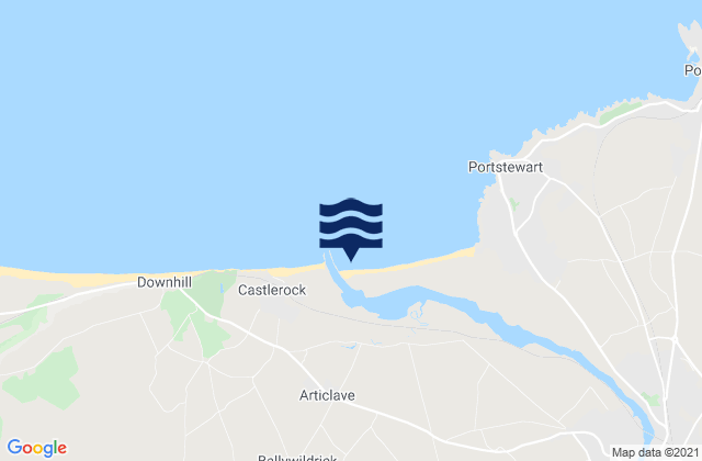 Mappa delle maree di Portstewart Strand, United Kingdom