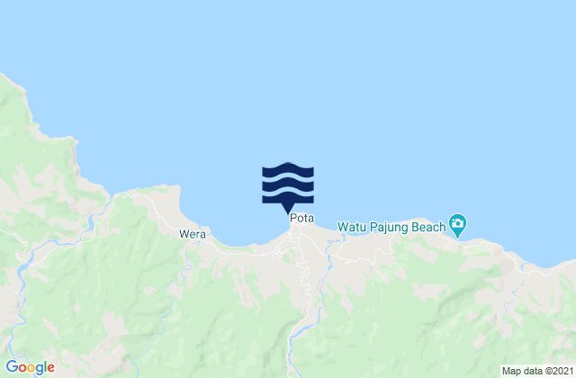 Mappa delle maree di Pota, Indonesia