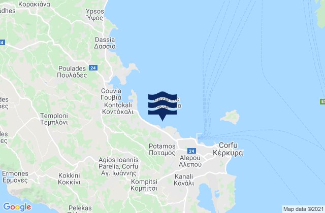 Mappa delle maree di Potamós, Greece