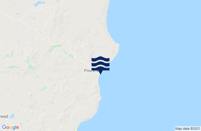 Mappa delle maree di Pourerere, New Zealand