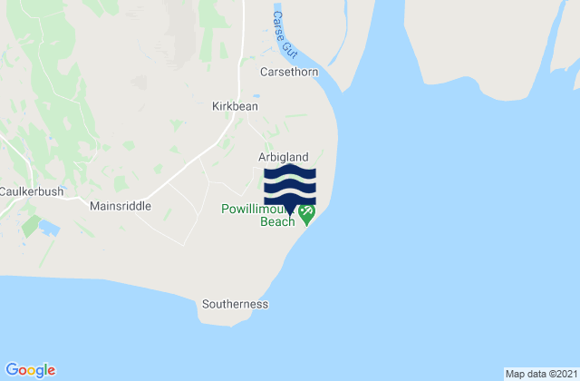 Mappa delle maree di Powillimount Beach, United Kingdom