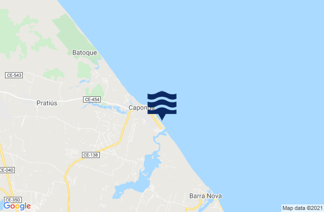 Mappa delle maree di Praia Barra do Caponga, Brazil