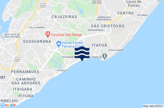 Mappa delle maree di Praia De Piata, Brazil