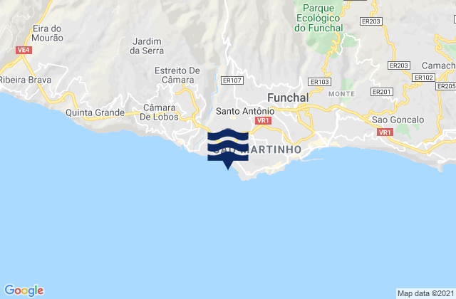 Mappa delle maree di Praia Formosa, Portugal