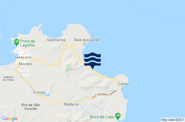 Mappa delle maree di Praia Grande, Cabo Verde