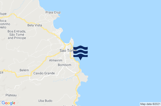 Mappa delle maree di Praia Pantufo, Sao Tome and Principe