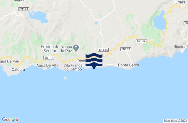 Mappa delle maree di Praia Ribeira das Tainhas, Portugal