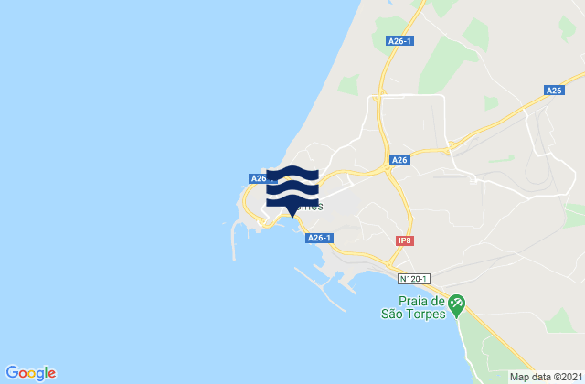 Mappa delle maree di Praia Vasco da Gama, Portugal