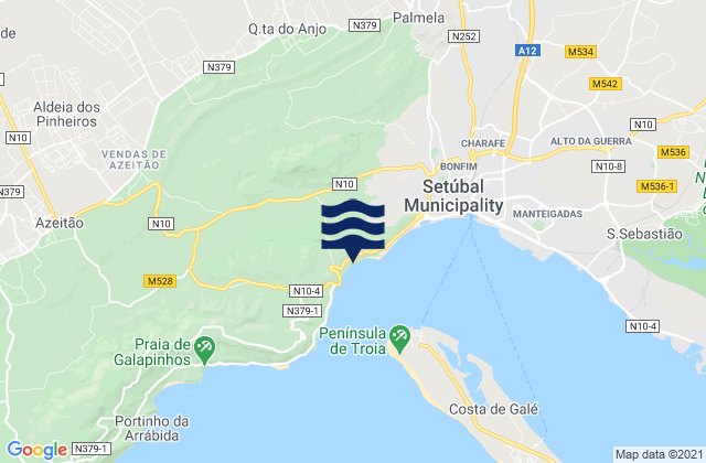 Mappa delle maree di Praia da Comenda, Portugal