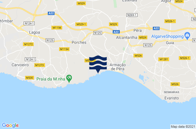 Mappa delle maree di Praia da Cova Redonda, Portugal