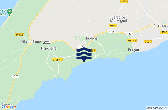 Mappa delle maree di Praia da Figueira, Portugal
