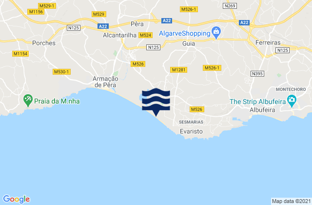 Mappa delle maree di Praia da Galé Oeste, Portugal