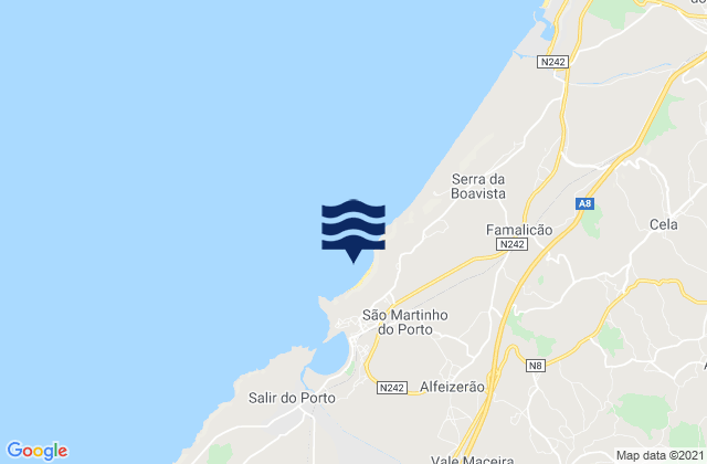 Mappa delle maree di Praia da Gralha, Portugal