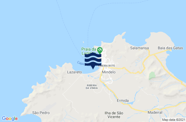Mappa delle maree di Praia da Matiota, Cabo Verde
