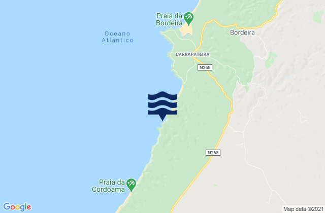 Mappa delle maree di Praia da Pena Furada, Portugal
