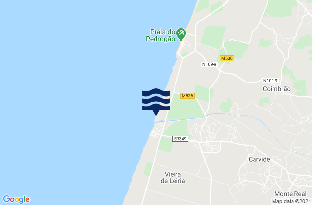 Mappa delle maree di Praia da Vieira, Portugal