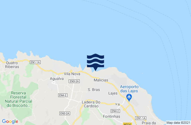 Mappa delle maree di Praia da Vitória, Portugal