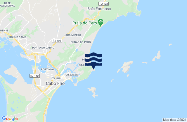 Mappa delle maree di Praia das Conchas, Brazil