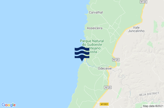 Mappa delle maree di Praia de Adegas, Portugal