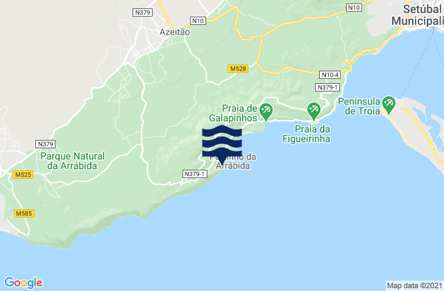 Mappa delle maree di Praia de Alpertuche, Portugal