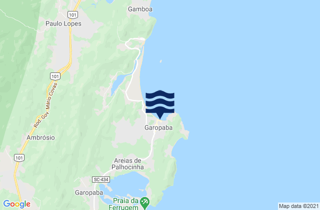 Mappa delle maree di Praia de Garopaba, Brazil