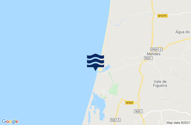 Mappa delle maree di Praia de Melides, Portugal