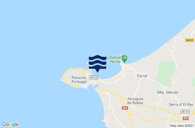 Mappa delle maree di Praia de Peniche de Cima, Portugal