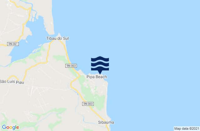 Mappa delle maree di Praia de Pipa, Brazil