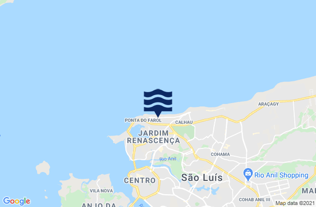 Mappa delle maree di Praia de Sao Marcos, Brazil
