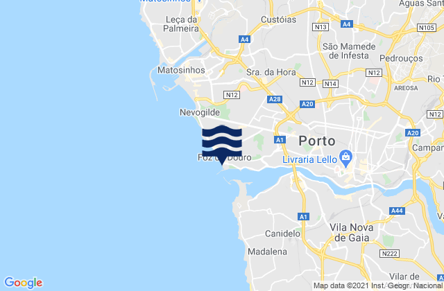 Mappa delle maree di Praia do Carneiro, Portugal