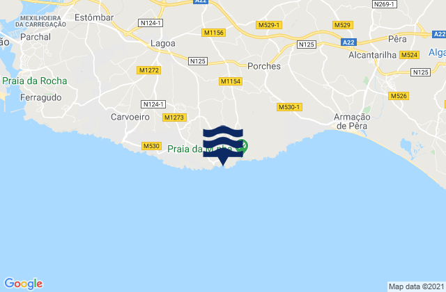 Mappa delle maree di Praia do Carvalho, Portugal