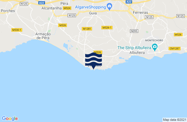 Mappa delle maree di Praia do Castello, Portugal