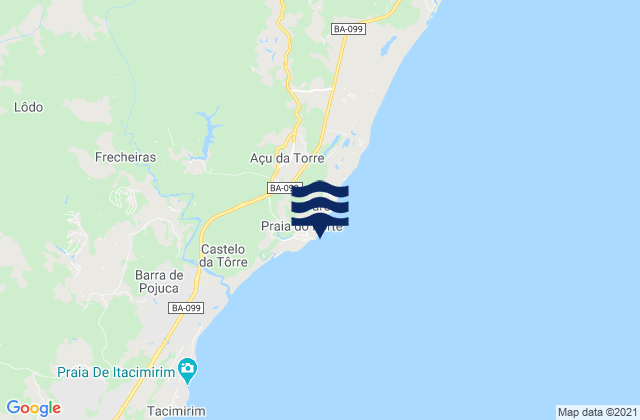 Mappa delle maree di Praia do Forte, Brazil