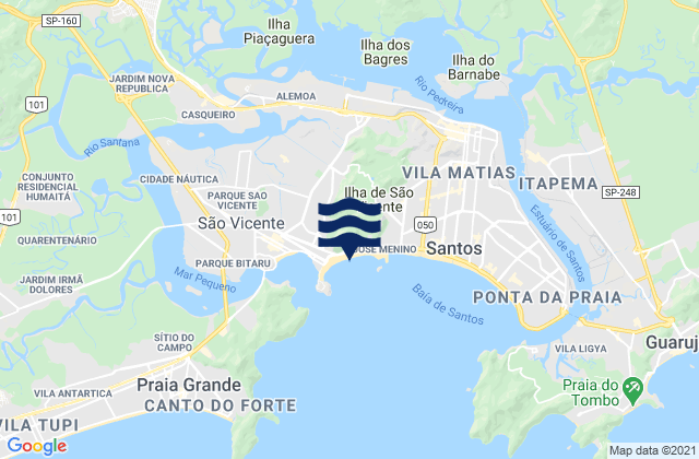 Mappa delle maree di Praia do Itararé, Brazil