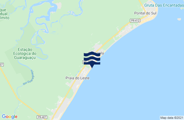 Mappa delle maree di Praia do Paranaguá, Brazil