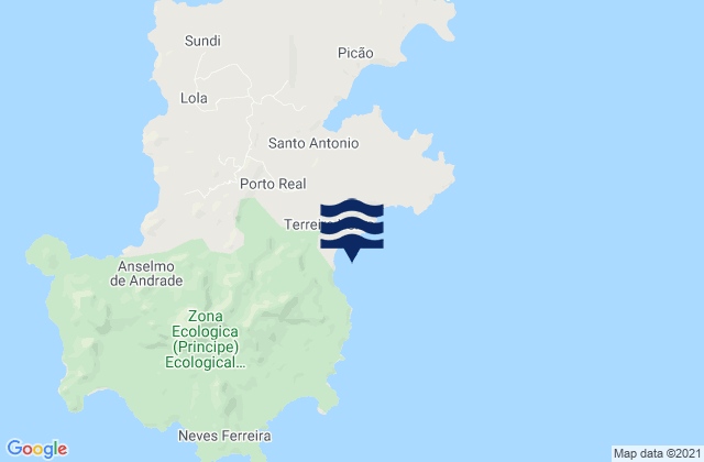 Mappa delle maree di Praia do Periquito, Sao Tome and Principe